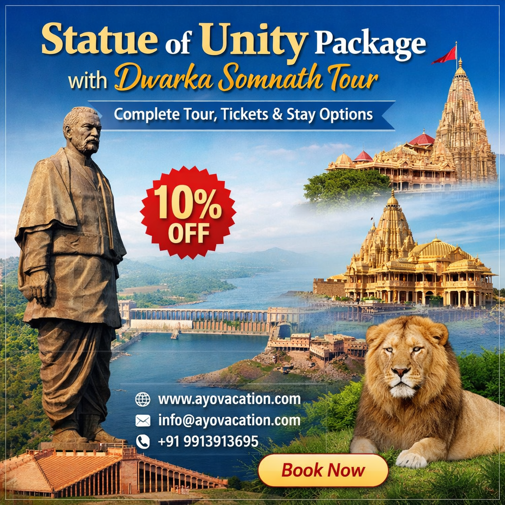 Read more about the article Statue of Unity Package with Dwarka Somnath Tour – Complete Gujarat Yatra