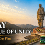 1 day Statue of Unity itinerary Kevadia Gujarat viewed from Narmada River