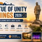 Statue of Unity Kevadia Gujarat opening hours and timings in morning light